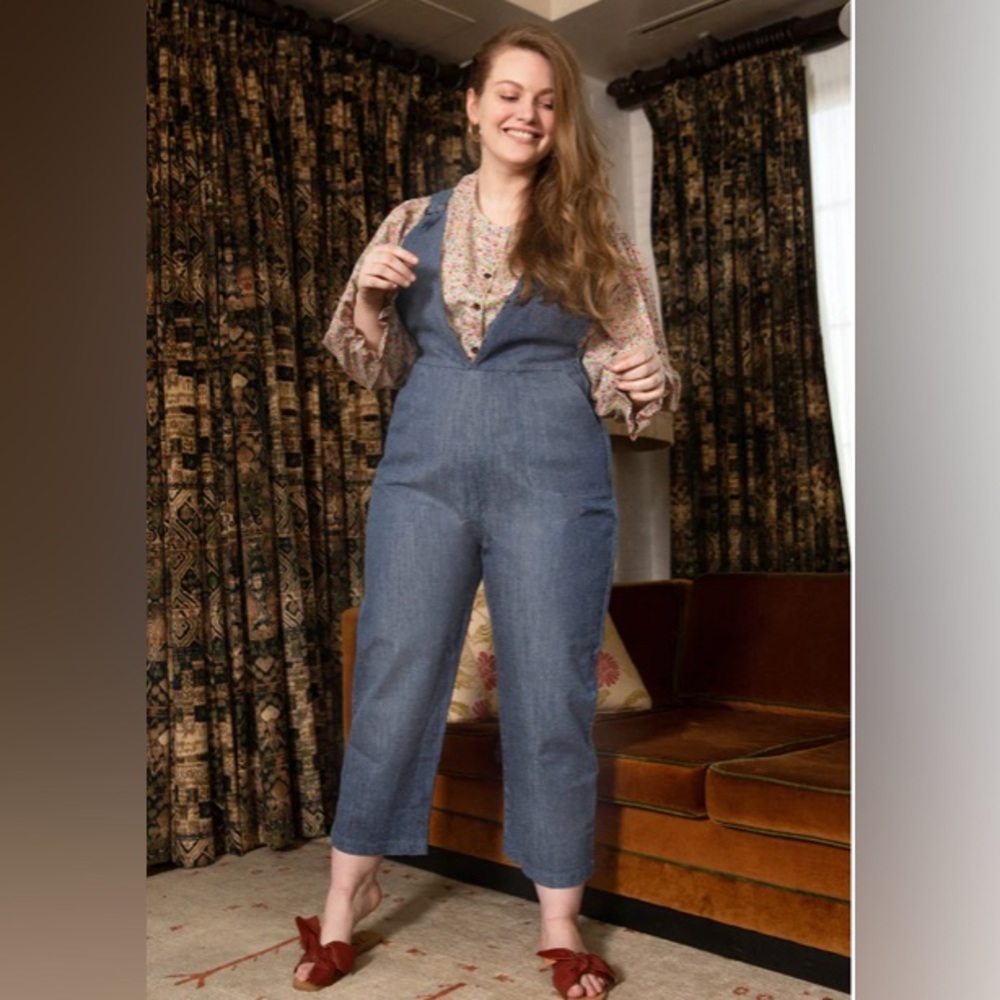 NWT Loup Washed Indigo Rhoda Coveralls